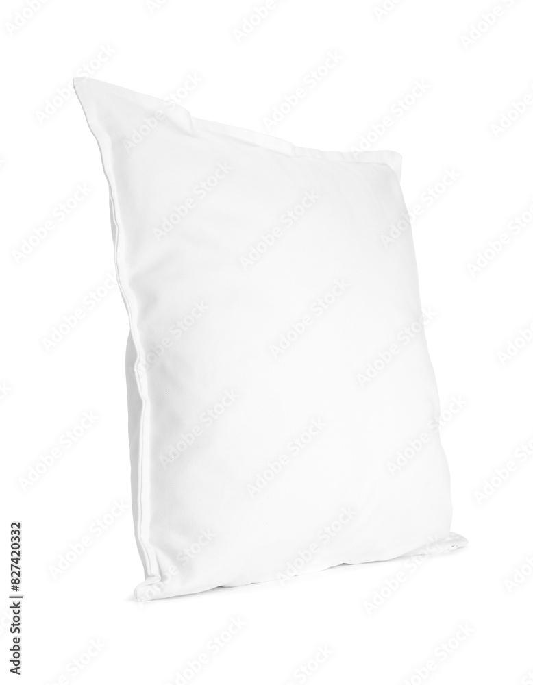 One new soft pillow isolated on white One new soft pillow isolated on white