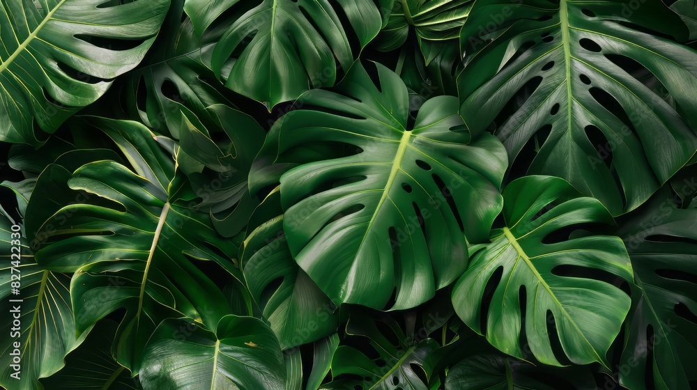 Tropical green leaves background Tropical green leaves background