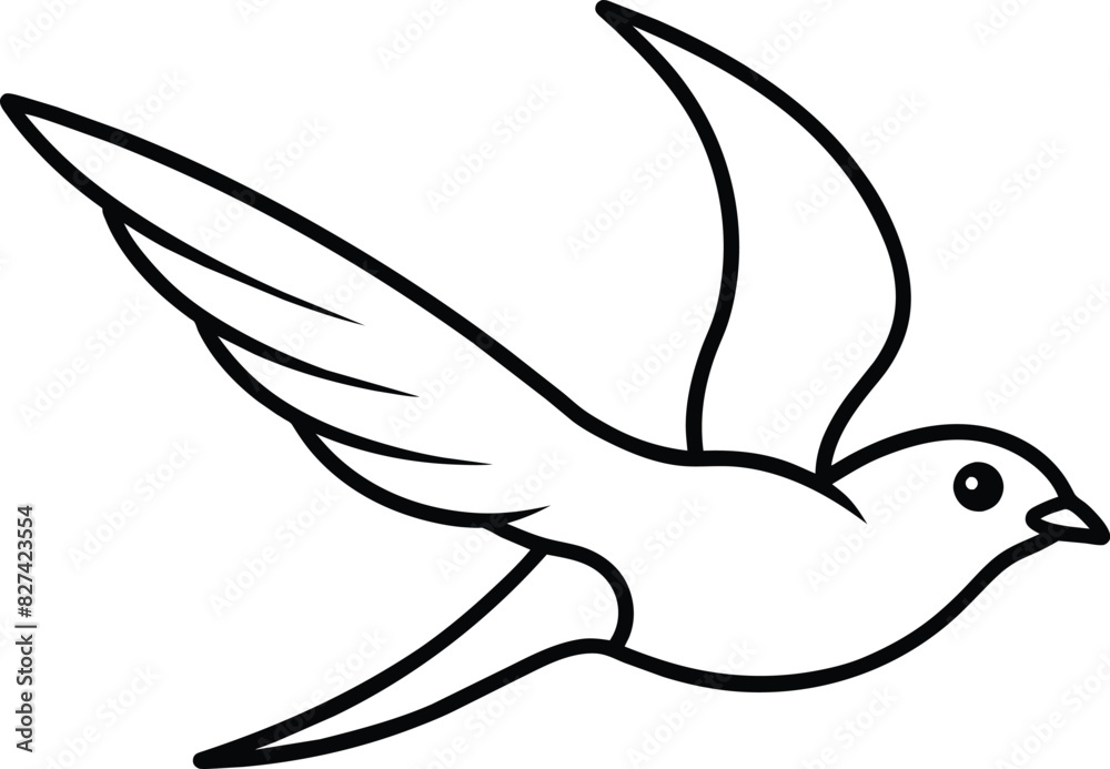 Sparrow silhouette vector illustration. Sparrow silhouette vector illustration.