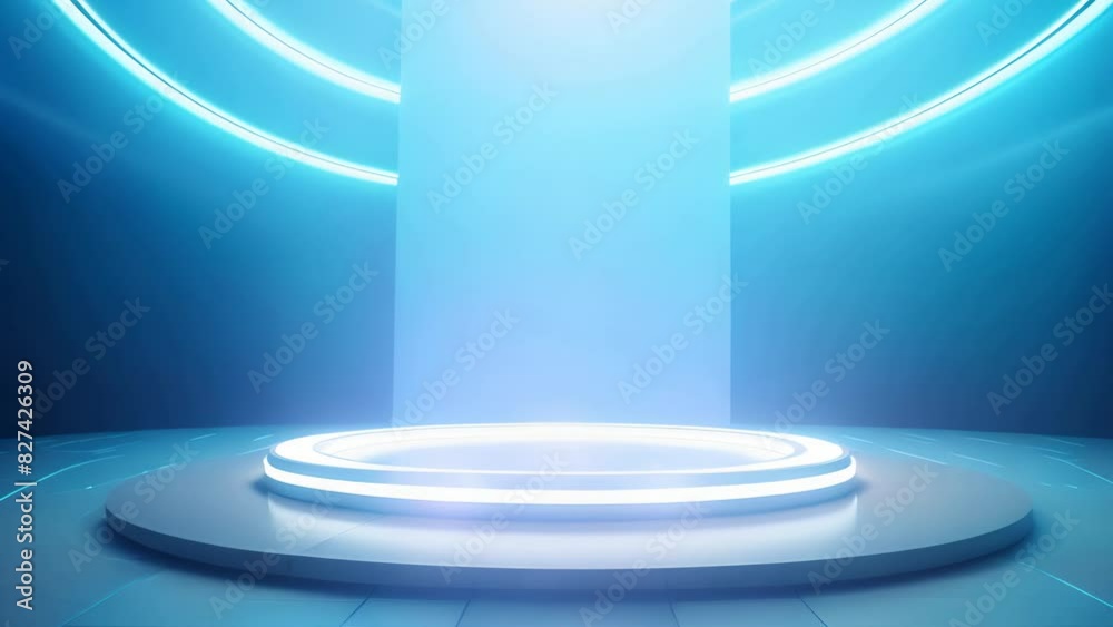 podium Futuristic showcase with platform for product displaying. Empty modern stage display. Seamless looping motion design. Video animation Ultra HD 4K 3840x2160
podium Futuristic showcase with platform for product displaying. Empty modern stage display. Seamless looping motion design. Video animation Ultra HD 4K 3840x2160