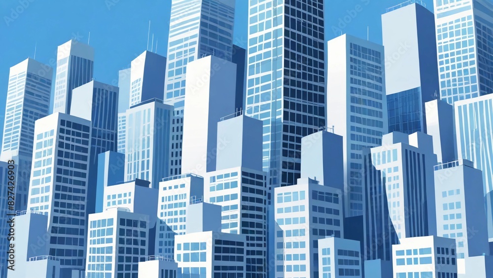 Obraz premium city skyline vector illustration