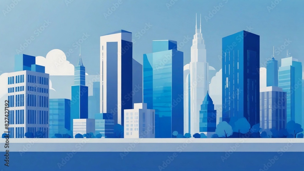 Fototapeta premium city skyline vector illustration