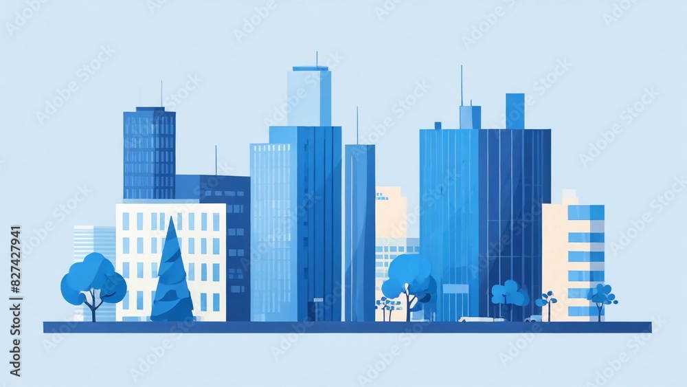 Fototapeta premium city skyline vector illustration