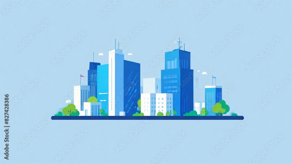Fototapeta premium city skyline vector illustration