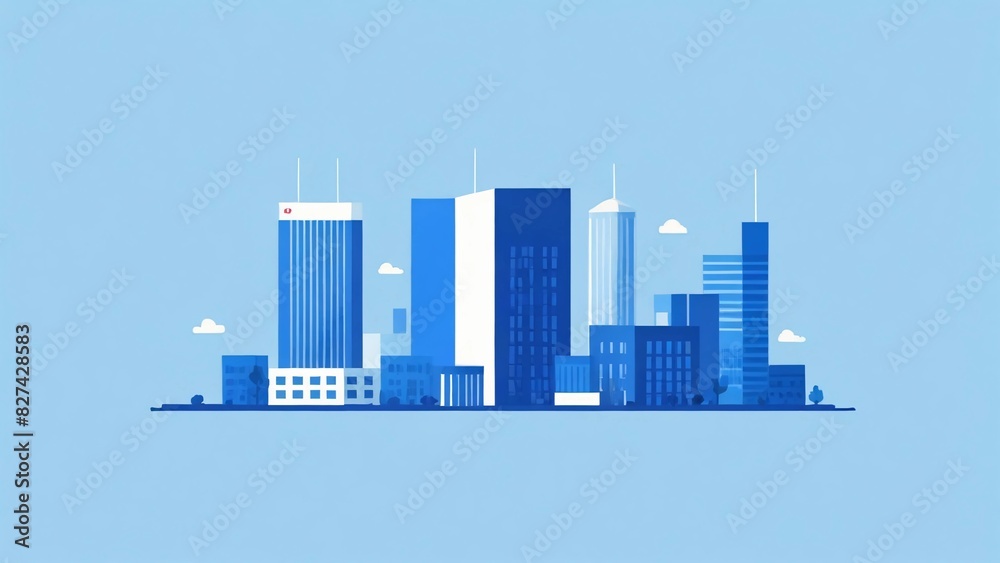 Obraz premium city skyline vector illustration