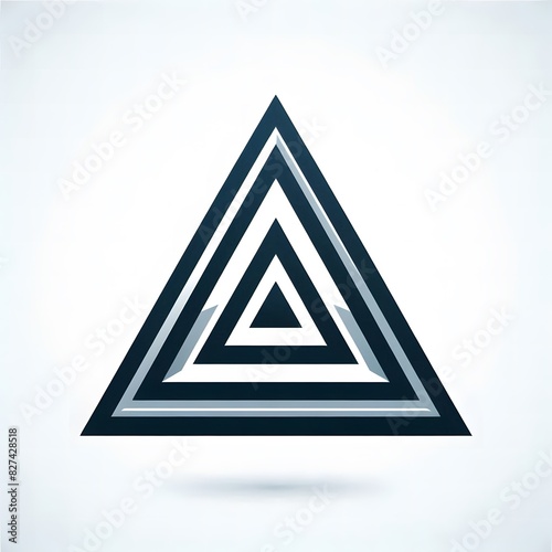 AI Generate of Logo Concept Design Vector Icon of Geometric Shape Triangle Pyramid in Random Color and Pattern, Triangle, Segitiga, Pyramid, Triangle 3D, with White Background photo