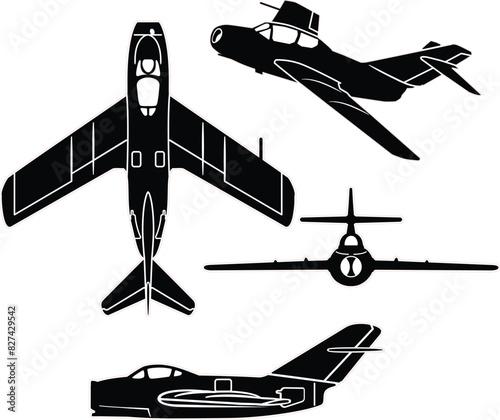 Military fighter jet vector design for lase rand vinyl projects