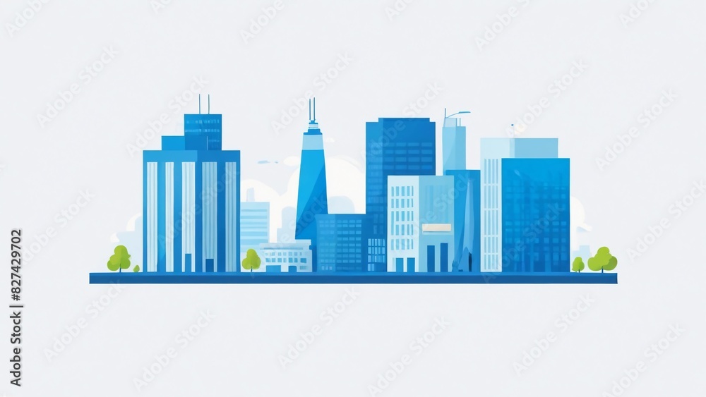 Fototapeta premium city skyline vector illustration