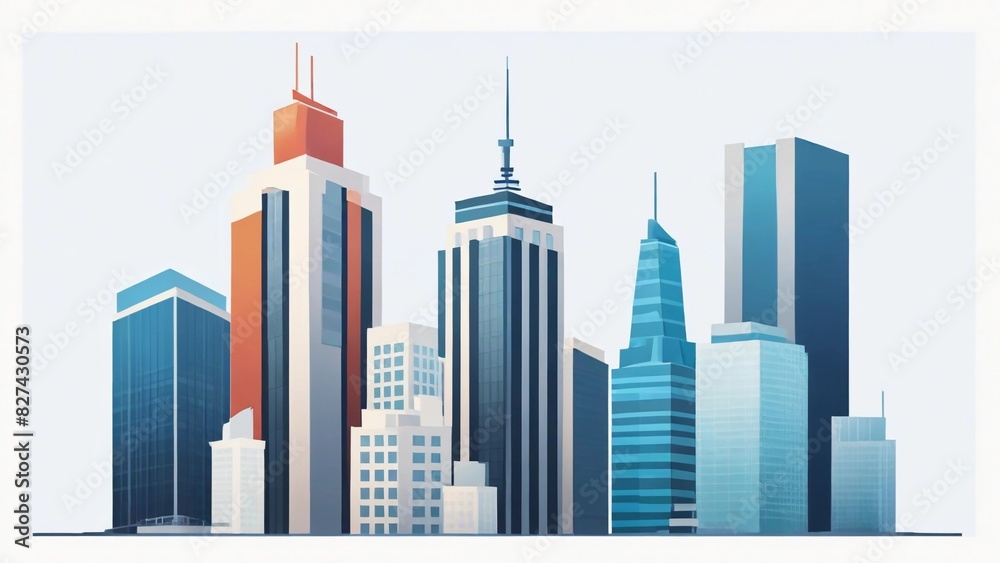 Fototapeta premium city skyline vector illustration