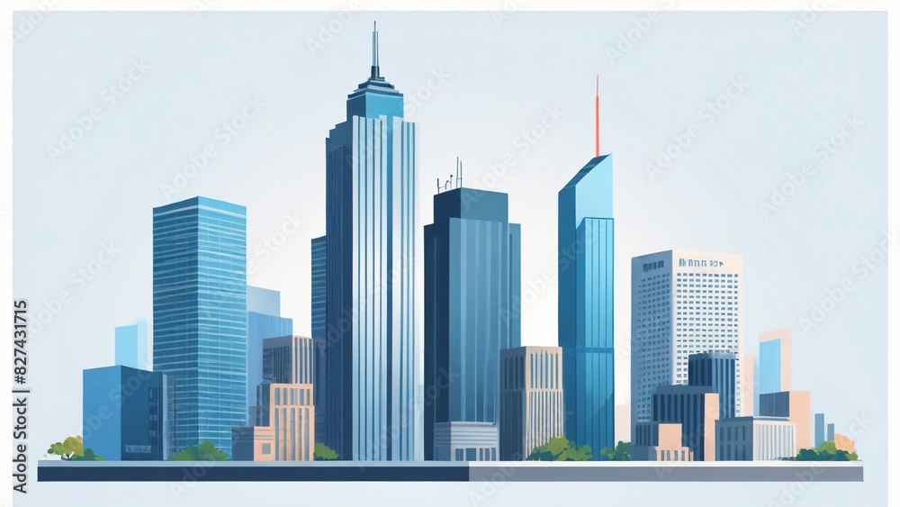 Fototapeta premium city skyline vector illustration