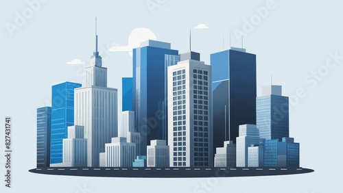 Wallpaper Mural city skyline vector illustration Torontodigital.ca
