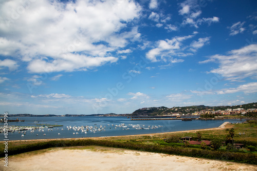 Gulf of Pozzuoli landscape with abandoned factory photo