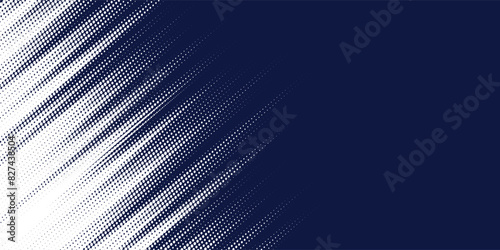 Dots halftone white and blue color pattern gradient grunge texture background. Dots pop art comics sport style vector illustration. eps 10