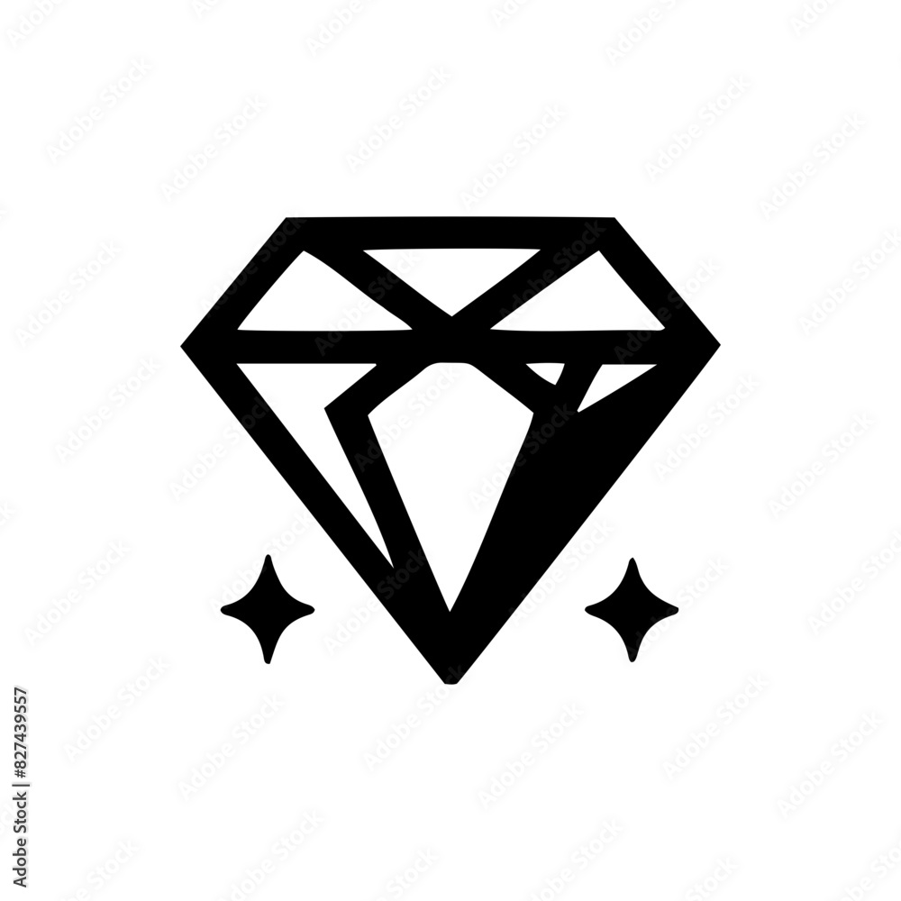 Vector diamond. Simple design. The concept of luxury is valuable Vector diamond. Simple design. The concept of luxury is valuable