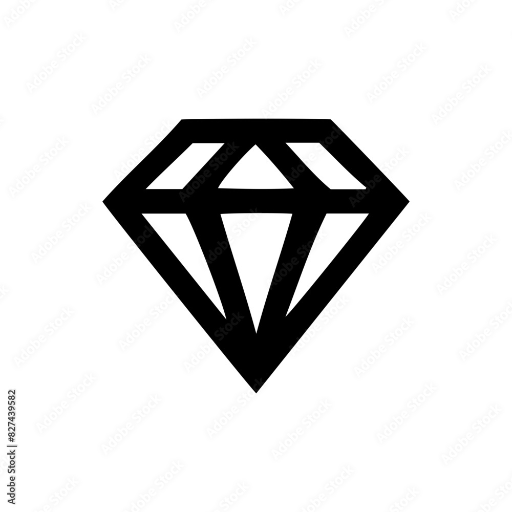 Vector diamond. Simple design. The concept of luxury is valuable Vector diamond. Simple design. The concept of luxury is valuable
