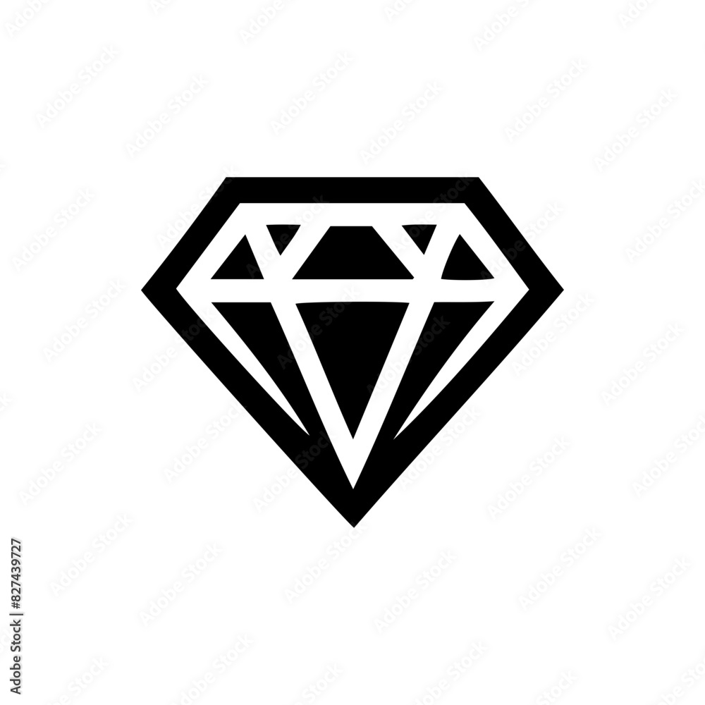 Vector diamond. Simple design. The concept of luxury is valuable Vector diamond. Simple design. The concept of luxury is valuable