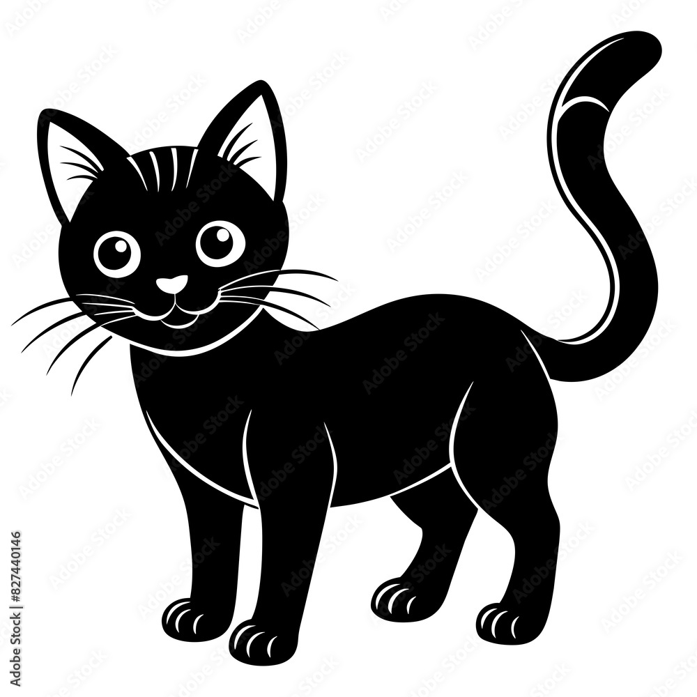 cat vector silhouette illustration