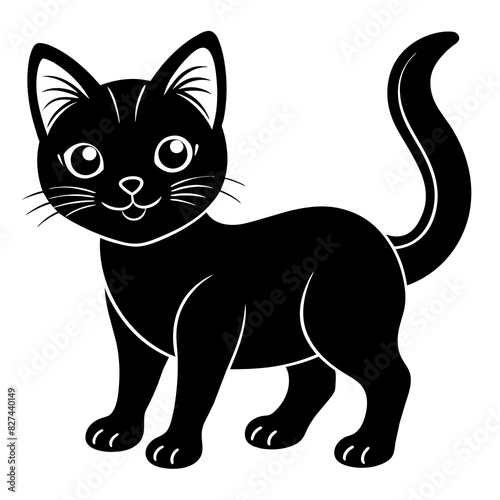 cat vector silhouette illustration