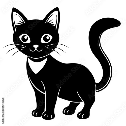 cat vector silhouette illustration