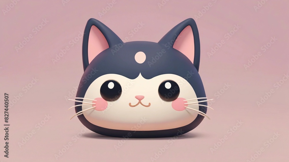 Obraz premium Icon cat 3d 