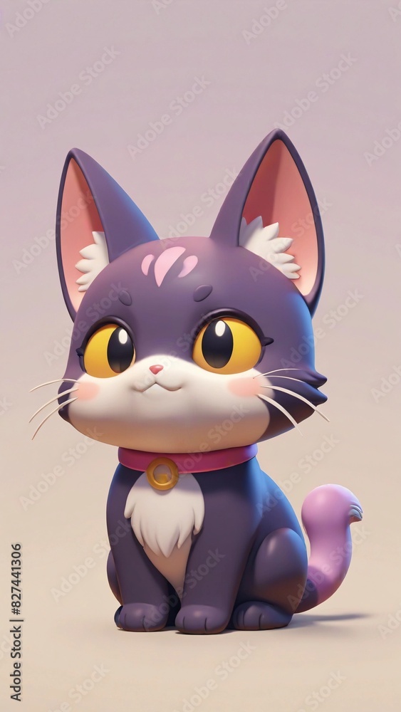 Fototapeta premium Icon cat 3d