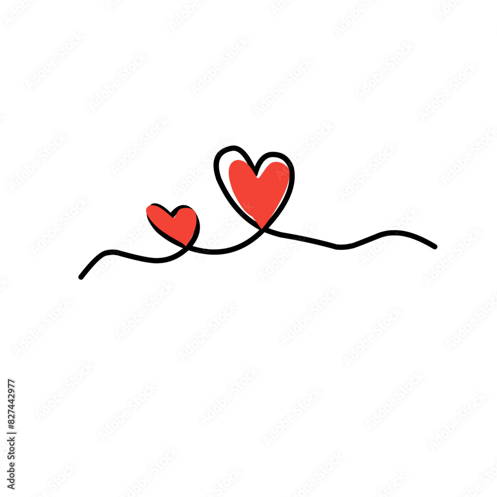 Heart Vector Continuous Line Art Heart Vector Continuous Line Art