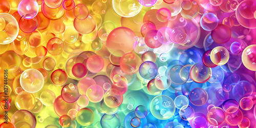 Bubble Burst: Floating bubbles in varying sizes and colors, creating a light-hearted and cheerful background pattern