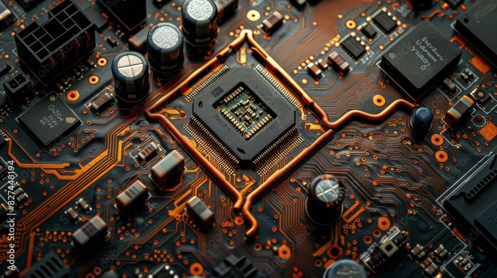 Fototapeta premium Close-up of a Computer Circuit Board