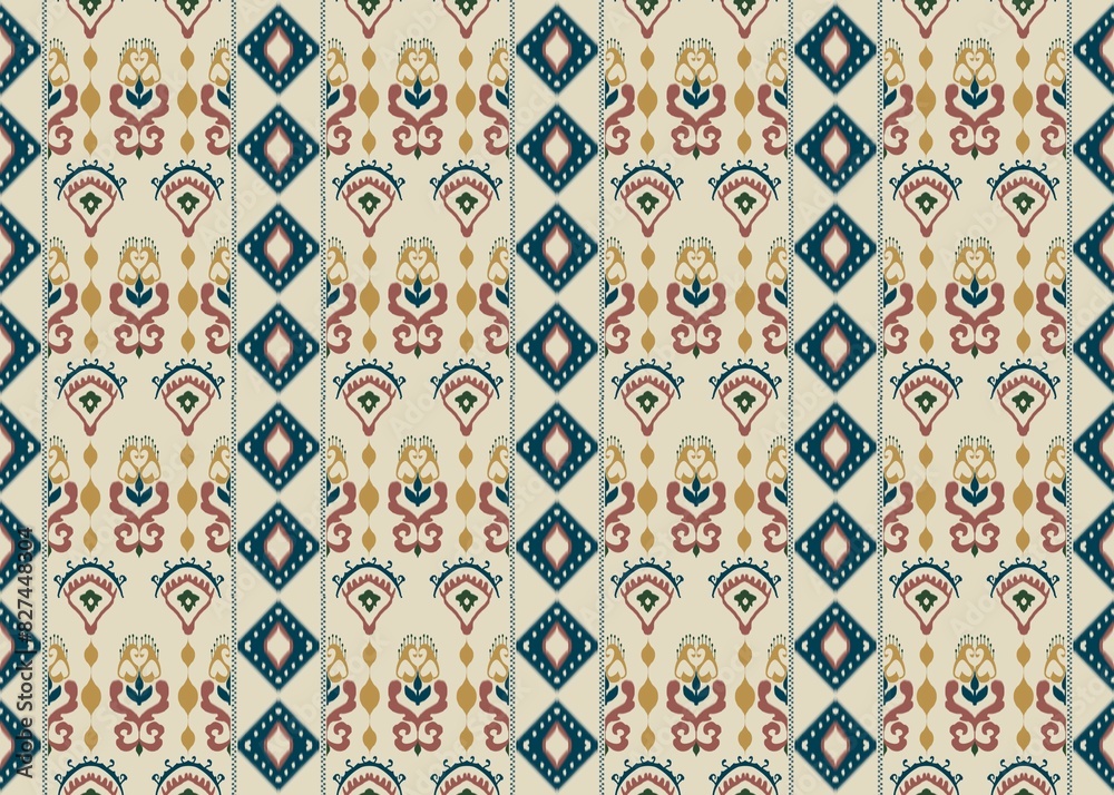 Traditional Folk Art Pattern with Ornamental Flair Traditional Folk Art Pattern with Ornamental Flair