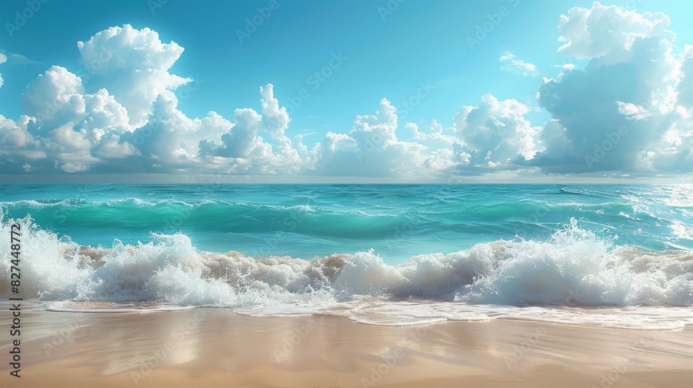 Bright beach scene with sunlit sand Bright beach scene with sunlit sand