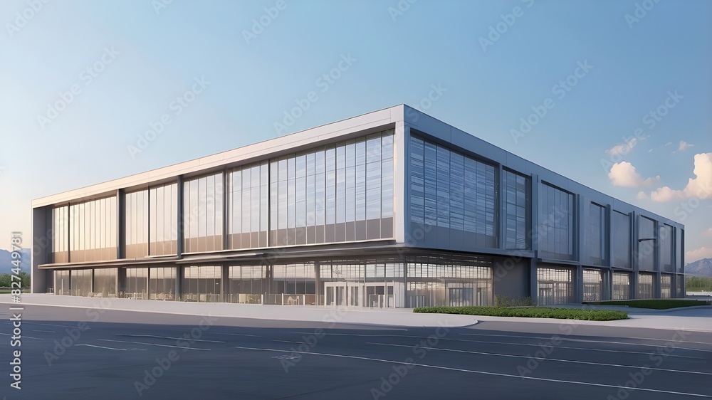 Structure of a modern logistics facility. AI technology generated image Structure of a modern logistics facility. AI technology generated image