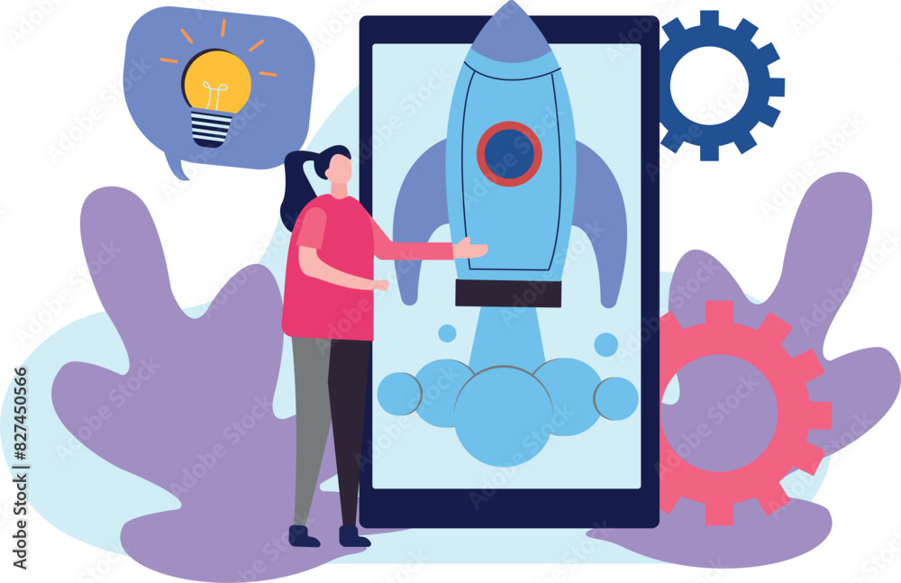 The girl is working in a startup setting. The girl is working in a startup setting.