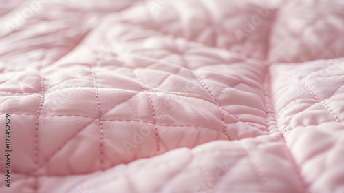 Soft Pink Quilted Fabric Texture Close-Up for Design, Poster, Card, or Print