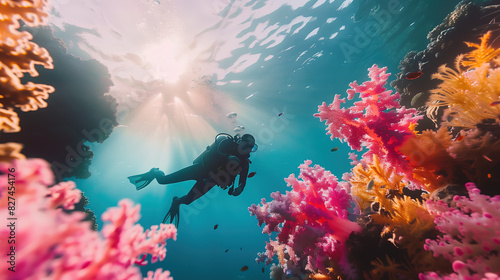 Wallpaper Mural a diver exploring  Torontodigital.ca