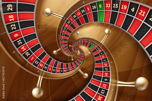 Roulette background illustration. Concept for casino, entertainment, fortune