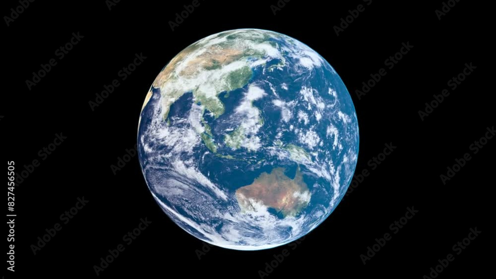 Earth Spinning on Dark Space, Earth Rotation Earth Spinning on Dark Space, Earth Rotation