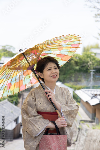 着物を着た女性ポートレート