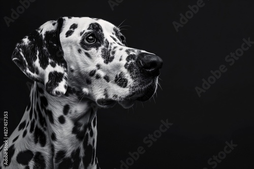 a dog with black spots