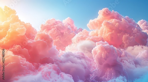 An artistic shot of creamy clouds, where soft, rounded shapes of ice cream form a fluffy, cloud-like pattern. The pastel colors and smooth textures create a sense of lightness and whimsy.