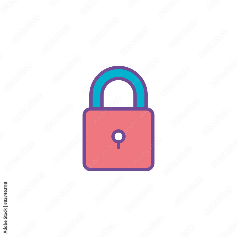Lock icon design with white background stock illustration Lock icon design with white background stock illustration
