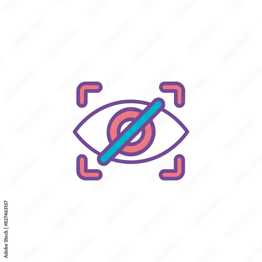 No View icon design with white background stock illustration No View icon design with white background stock illustration