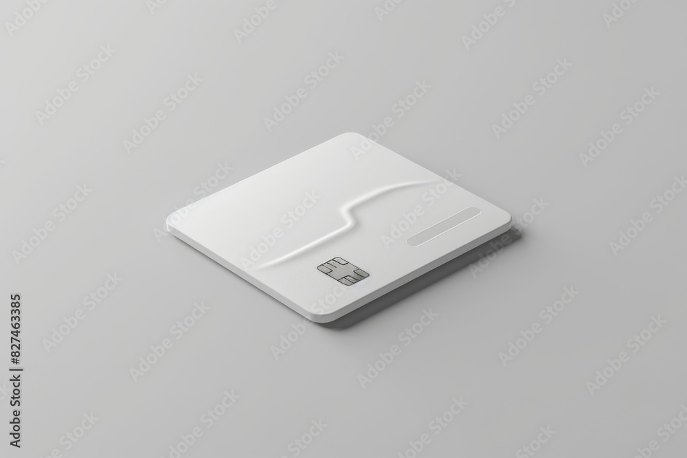 Modern White SIM Card Packaging on Neutral Background Modern White SIM Card Packaging on Neutral Background