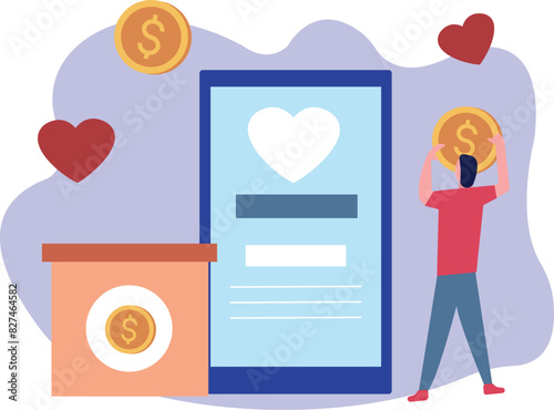 People are doing charity online.