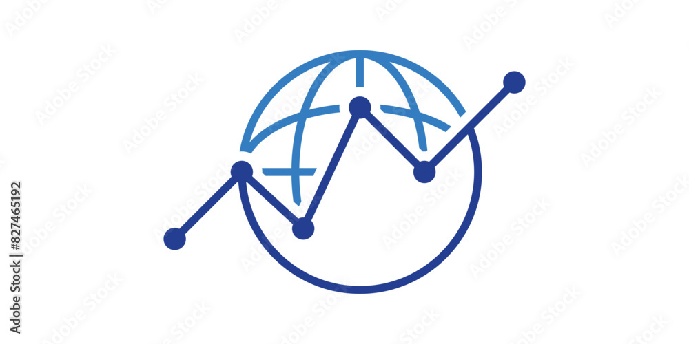 global logo design, internet, financial graphics, growth, logo design icon, symbol, vector, creative, idea.