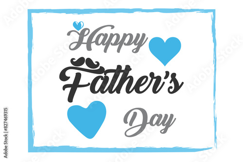 Happy Father's Day greeting card, banner, poster or flyer design with flying origami hearts over clouds with air balloons, paper mustache, glasses and bow tie. Paper art, digital craft style. Eps10.