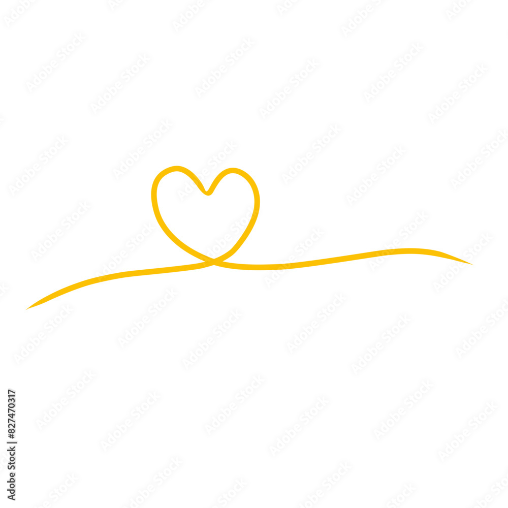 golden heart ribbon decorative shape