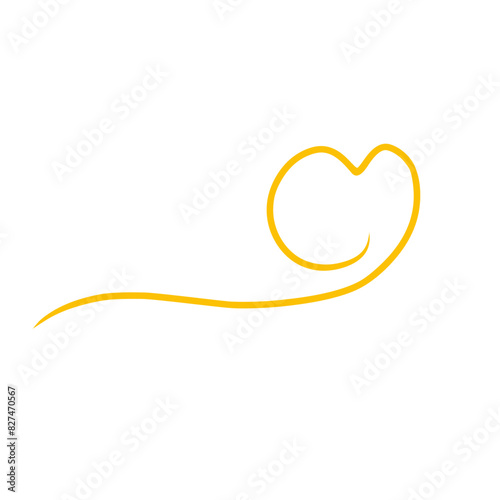 golden heart ribbon decorative shape