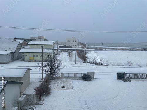 北海道 浦河町の雪景色 photo