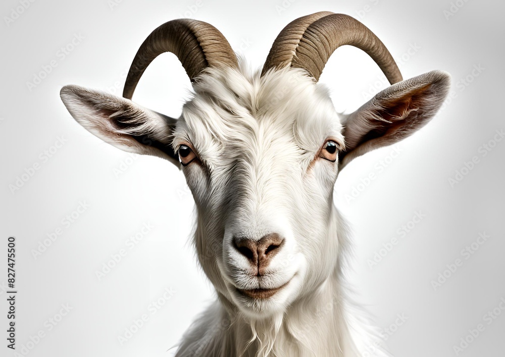 Toggenburg goat on a white background. Toggenburg goat on a white background.