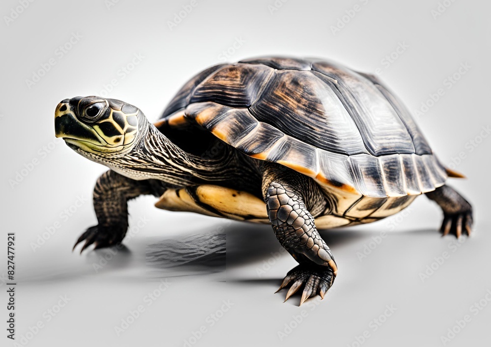 Turtle against a white background. Turtle against a white background.
